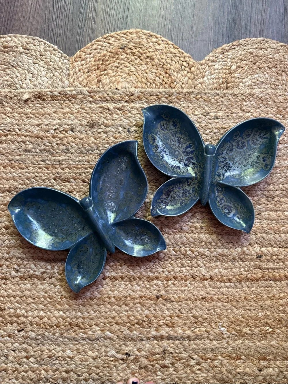 Blue Ceramic Butterfly Wall Decor Set